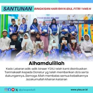 YIAU Peduli Sambut Hari Kemenangan dengan Santuni Yatim dan Dhuafa