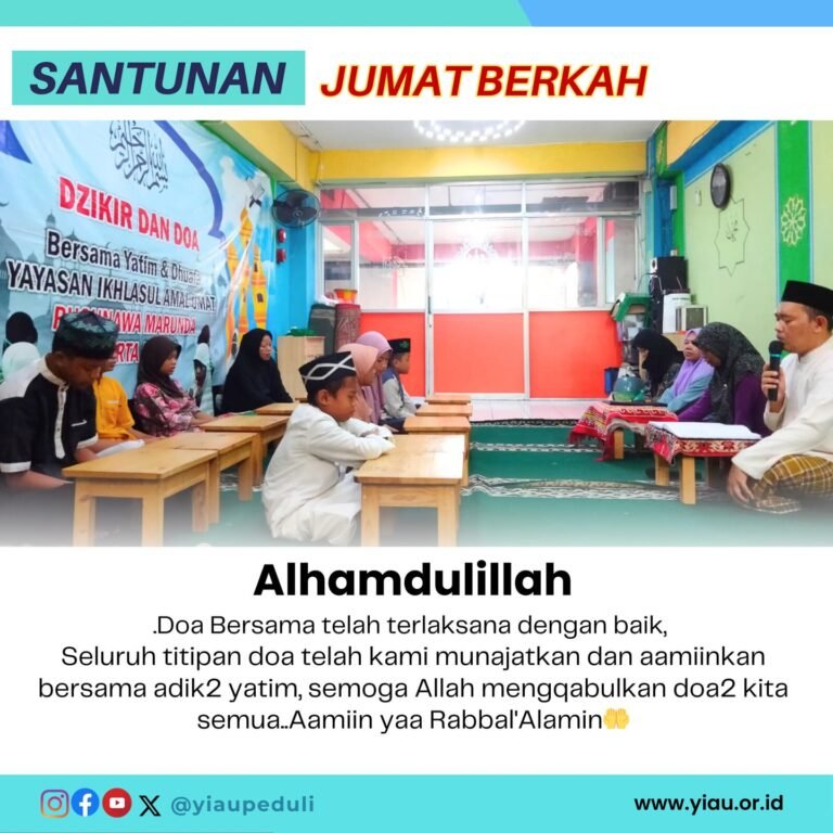 Munajat Do’a Anak Yatim YIAU Peduli | Bantu Sewa Tempat Kegiatan Anak-anak Yatim | Donatur Dermawan yang Dimuliakan Allah