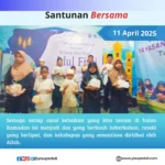 Laporan kegiatan santunan dan doa bersama adik adik yatim dhuafa | YIAU 11 April 2025