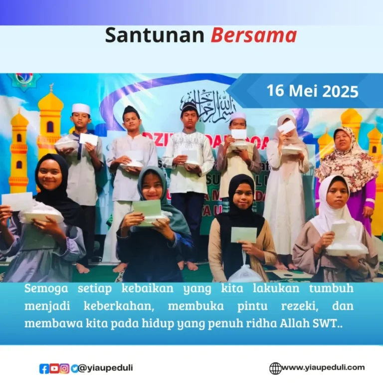 Santunan jumat berkah dan doa bersama anak anak yatim dan dhuafa | YIAU 16 Mei 2025