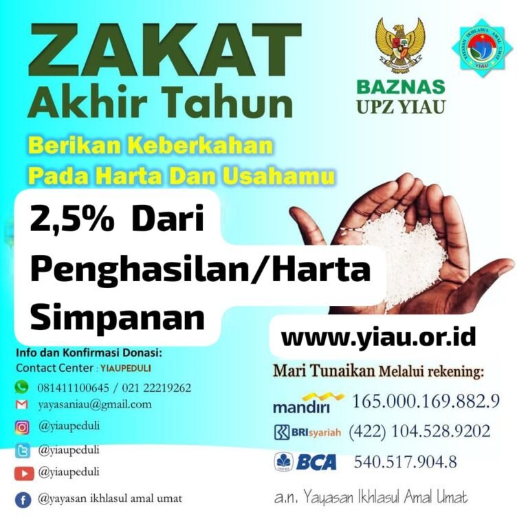 Mari tunaikan zakat mal bersama Yayasan Ikhlasul Amal Umat