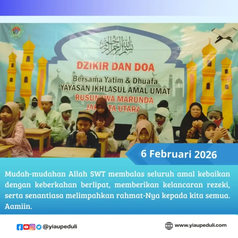 Santunan awal bulan doa bersama anak anak yatim dhuafa | YIAU 06 Februari 2026