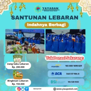 Indahnya berbagi di hari yang fitri bersama yayasan ikhlasul amal umat
