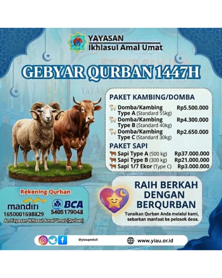 Raih berkah dengan berqurban bersama YIAU