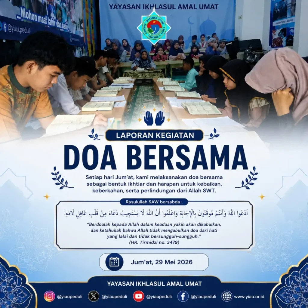 Santunan pekanan dan doa bersama anak anak yatim dhuafa | YIAU 29 Mei 2026