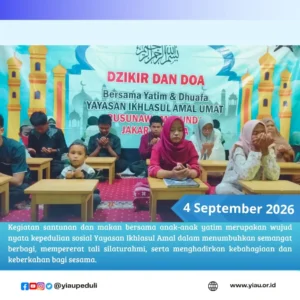 Santunan awal bulan dan doa bersama aak anak yatim dhuafa | YIAU 04 September 2026